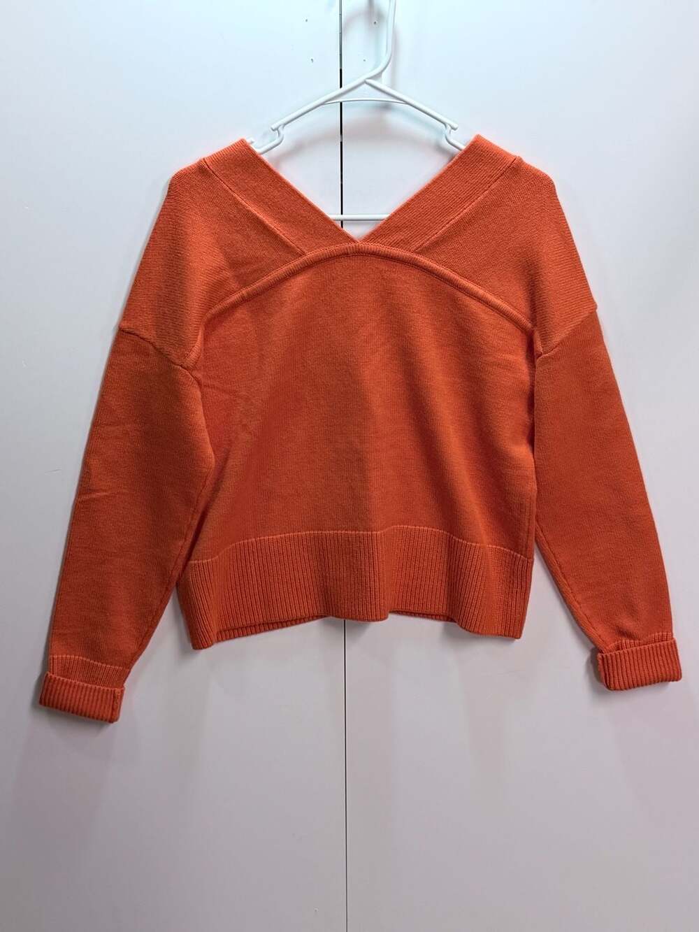 New Cabi Citrus Cardigan Fiesta Orange V-Neck Size XS - Picture 2 of 4